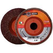 Flap grinding discs with plastic backing in aluminium oxide abrasive cloth WRK BULLDOG PLASTICA Abrasives 30172 0