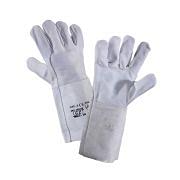 Work gloves in rump split material