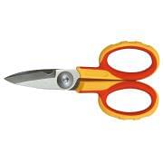 Electrician's scissors stainless steel micro-teeth blade nylon and fiberglass handlel WRK