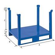 Metal pallets stacking rack Furnishings and storage 39080 0