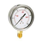 Pressure manometers in steel case with glycerine, bottom connection Pneumatics 244010 0