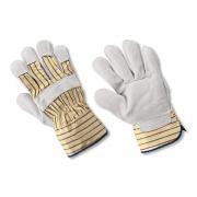 Work gloves in grain cowhide leather and canvas Safety equipment 723 0