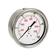 Pressure manometers in steel case with glycerine, rear connection Pneumatics 244011 0