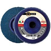 Flap grinding discs with nylon backing in zirconium abrasive cloth WRK FALCON PLASTICA Abrasives 244833 0