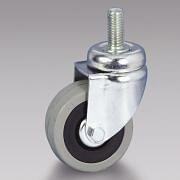 Grey rubber wheels cemtre in polyamide with threaded shank TELLURE RÔTA Workshop equipment 18196 0