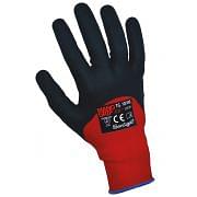 Work gloves in nylon/spandex with 3/4 in nitril foam sanitized Safety equipment 246084 0