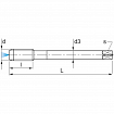 Spiral flute 20° tap KERFOLG HARD for blind-holes M