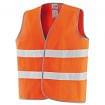 High visibility orange vest in polyester
