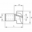 Modular spot-facing end mills GRANLUND size 1 in HSS