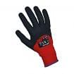 Work gloves in nylon/spandex with 3/4 in nitril foam sanitized