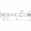 Spiral flute 25° tap titanium KERFOLG Ti-TAP for blind-holes M