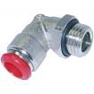 Adjustable male push to connect L fittings in nickel-plated brass AIGNEP 50116