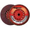 Flap grinding discs with reinforced plastic backing and zirconium and corundum abrasive cloth WRK RED DRAGON PLASTICA