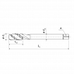 Spiral flute 40° tap aluminum KERFOLG for blind-holes M
