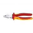 Universal combination pliers high leverage VDE insulated type 1000 volts KNIPEX 02 06 180/200