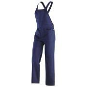 Niebieskie spodnie robocze typu ogrodniczki z bawełny dekatyzowanej Sprzęt bezpieczeństwa 34746 0