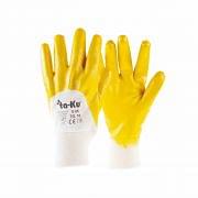 Rękawice robocze tekstylne, impregnowane żółtym NBR Sprzęt bezpieczeństwa 37802 0