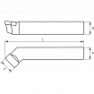 Nóż tokarski z lutowanymi płytkami z węglików spiekanych do toczenia zewnętrznego KERFOLG BRAZER ISO 2