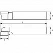 Nóż tokarski z lutowanymi płytkami z węglików spiekanych do toczenia zewnętrznego KERFOLG BRAZER ISO 6
