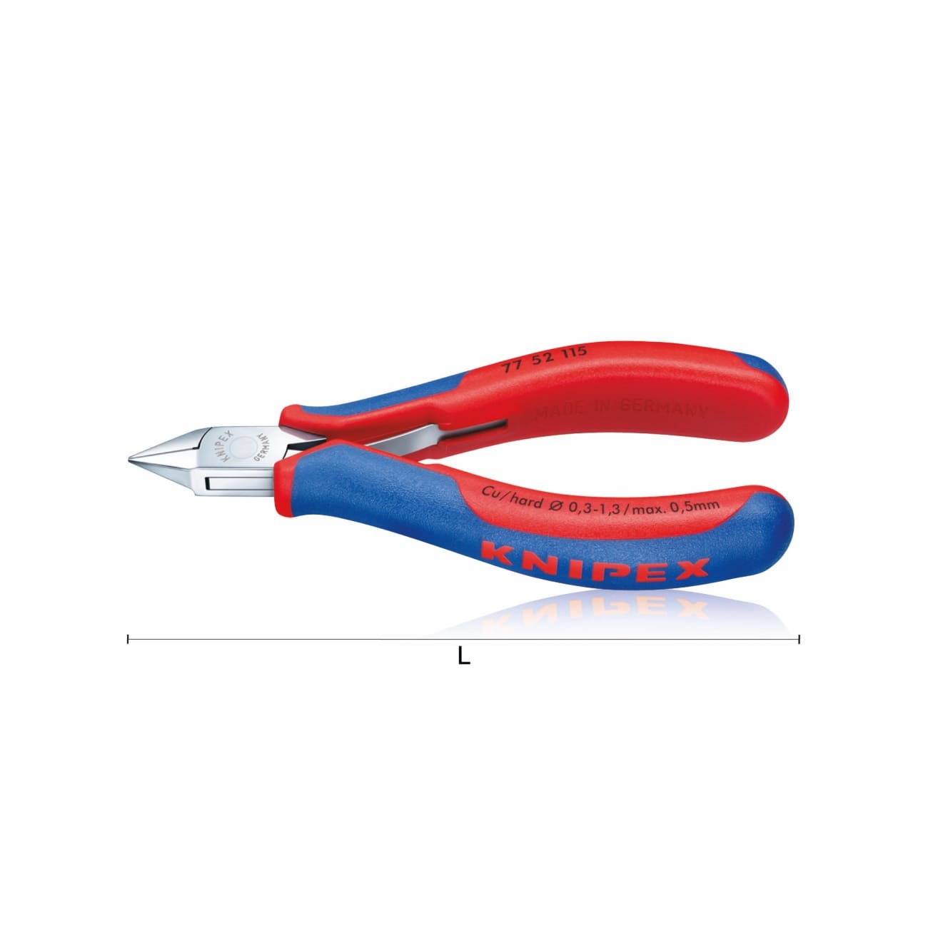 Cutting nippers for electronics and fine mechanics KNIPEX 77 52 115