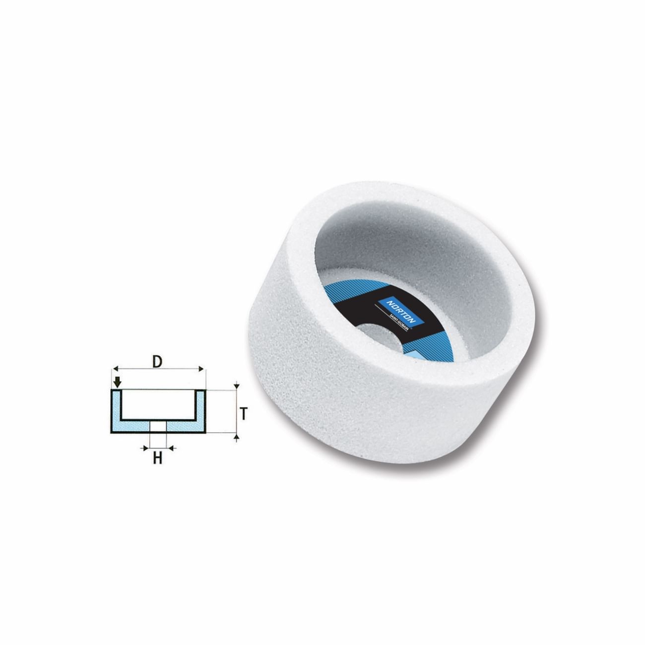 Muelas abrasivas de taza cil&#237;ndrica de &#243;xido de aluminio NORTON para aceros SR