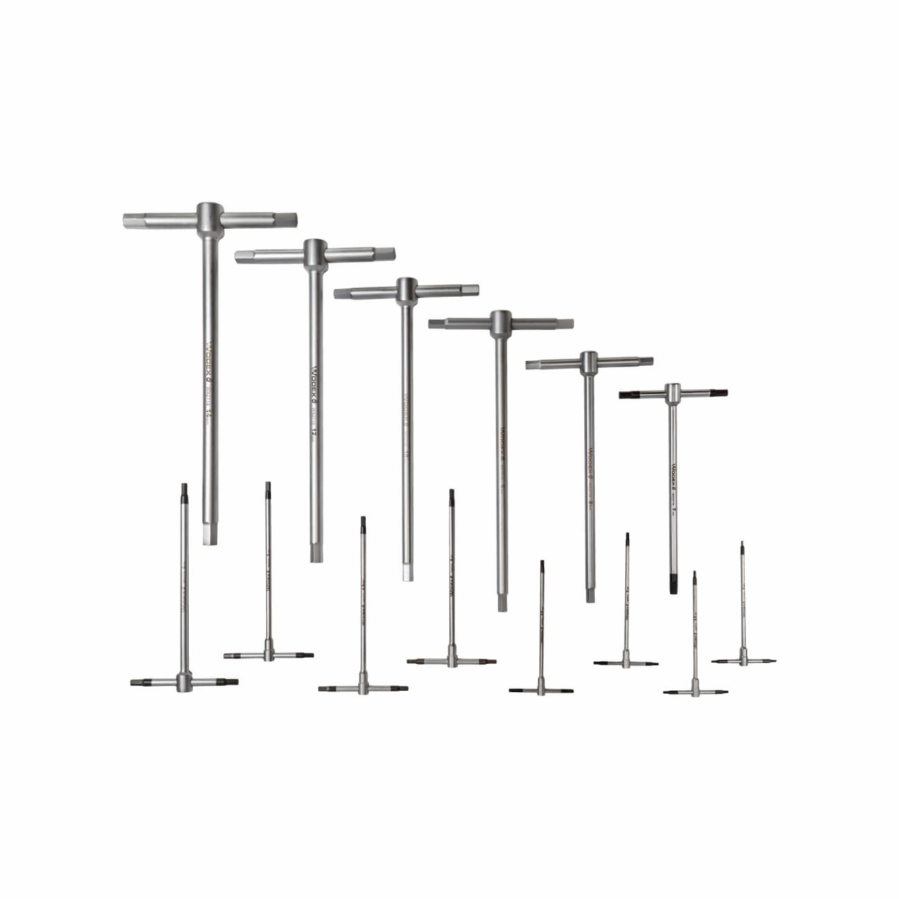 Juego de llave en T hexagonal con vástago fijo WX2719/S7 - WX2719/S8 - WX2719/S10 - WX2719/S14 WODEX