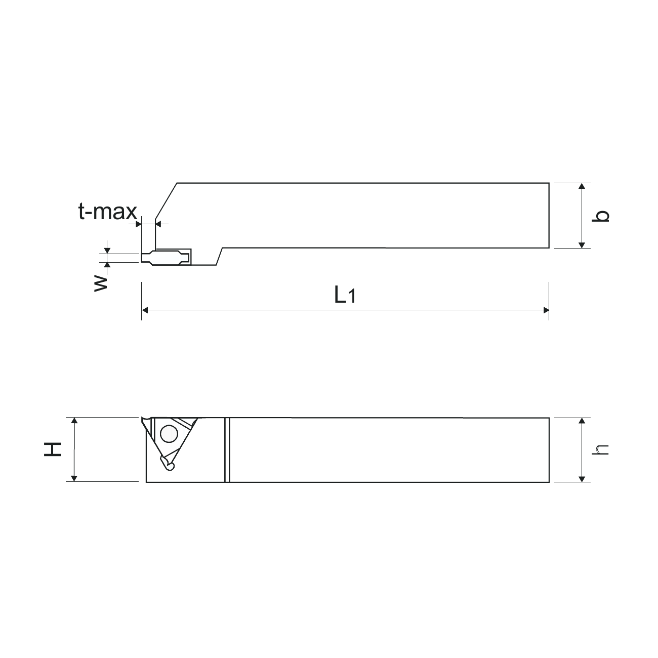 Portainserti di scanalatura esterna per inserti triangolari CGER/L KERFOLG TURN