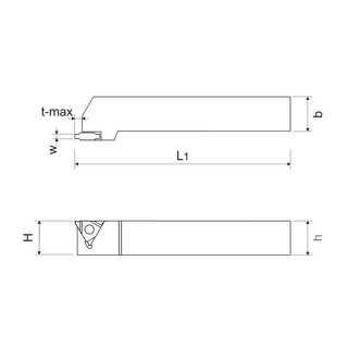 Toolholders for external grooving for triangolar inserts CGER/L KERFOLG TURN