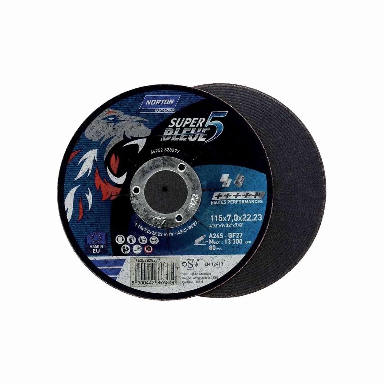 Depressed centre grinding discs NORTON SUPER BLEUE 4