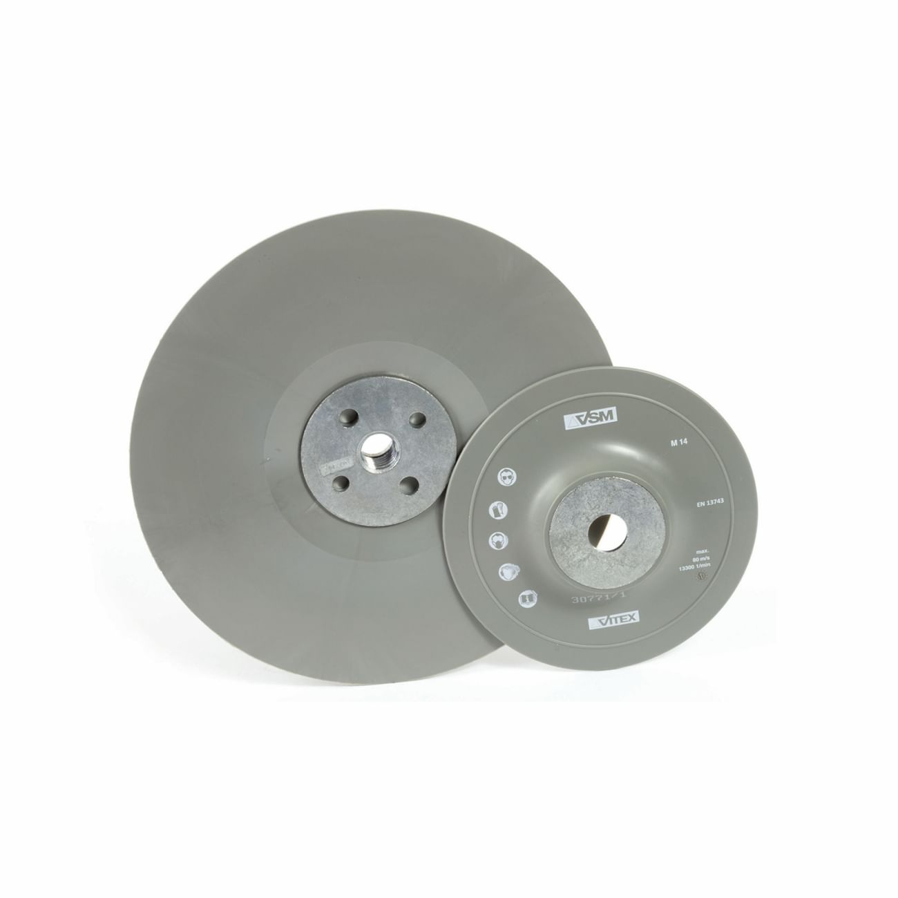 Platos medium/hard para discos abrasivos de fibra VSM