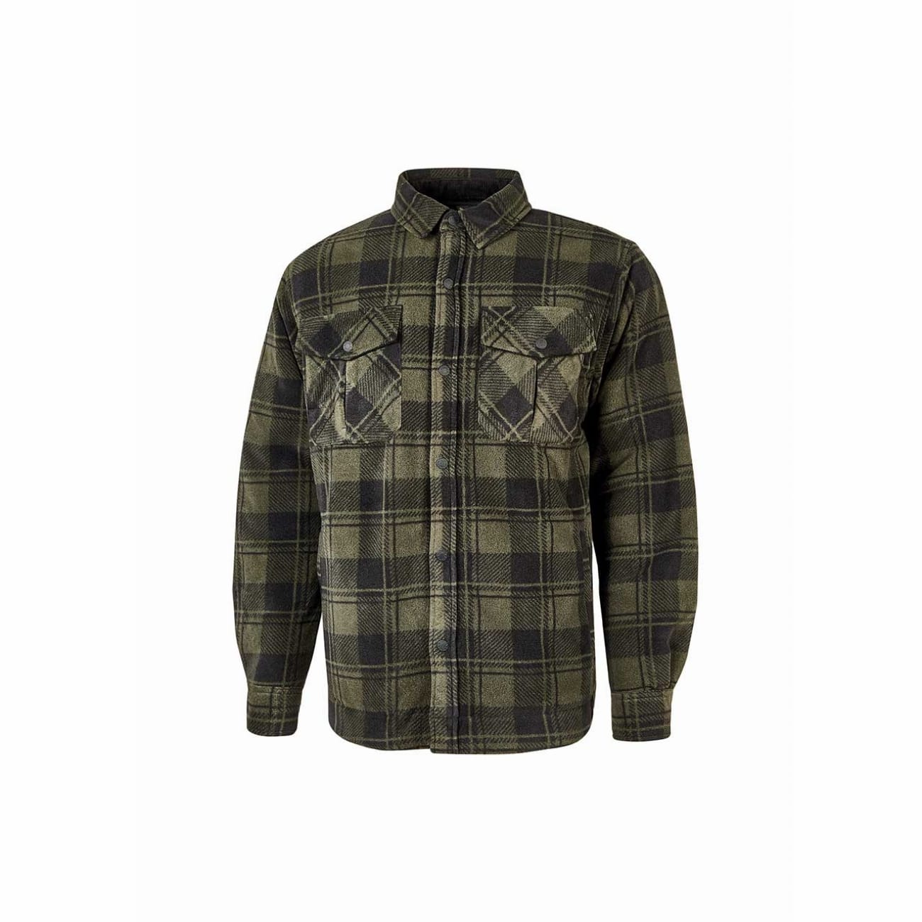 Men&#39;s padded chequered fleece shirt with quilted interior WILLOW U-POWER