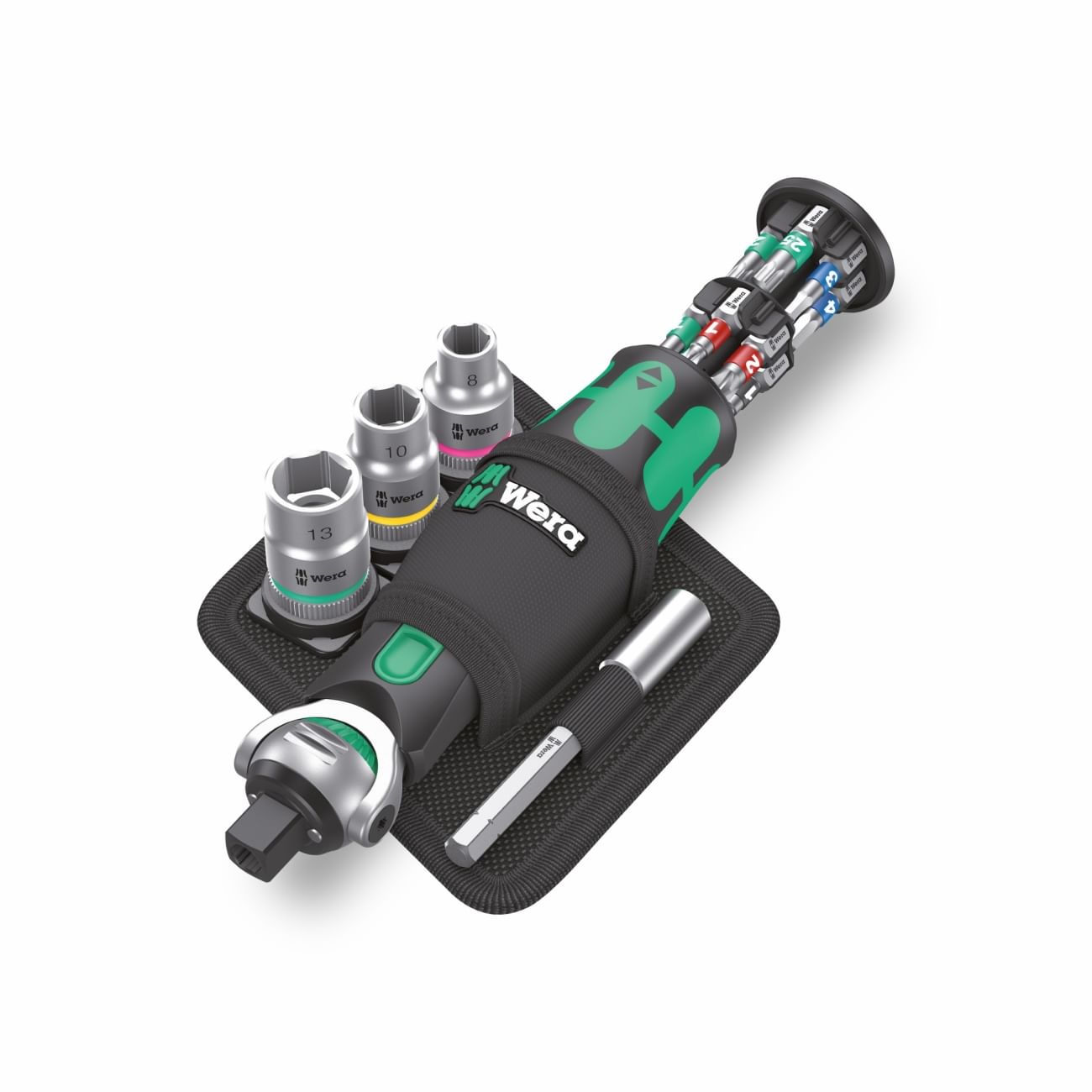 Trinquetes compactos con juego de herramientas WERA 8009 Zyklop Pocket Set 2