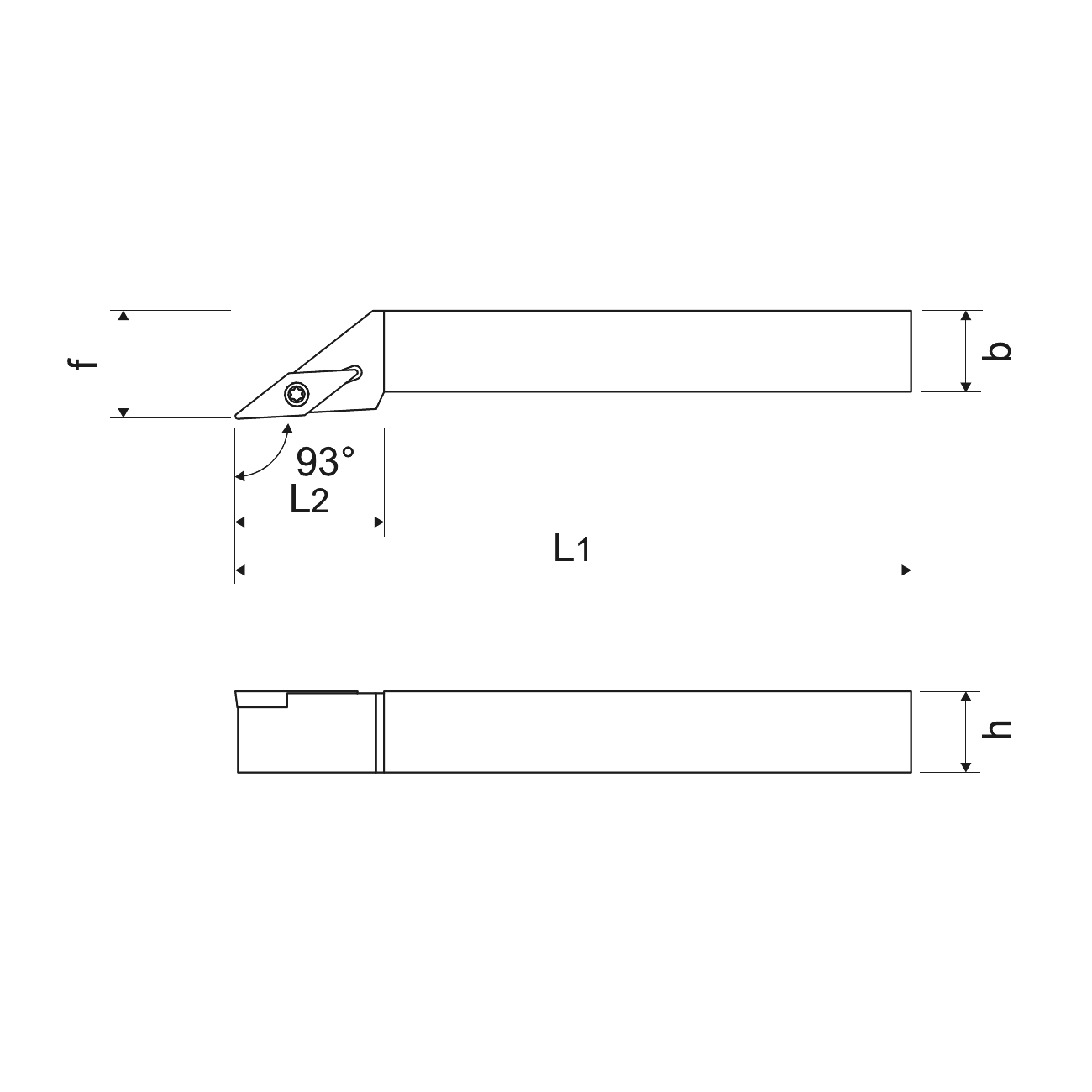 Systemy mocowania do toczenia zewnętrznego, płytki dodatnie KERFOLG TURN - kształt V - SVJBR/L