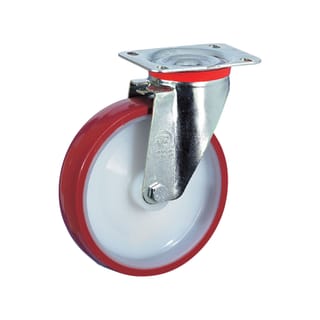 Ruote in poliuretano nucleo in poliammide con supporto TELLURE RÔTA