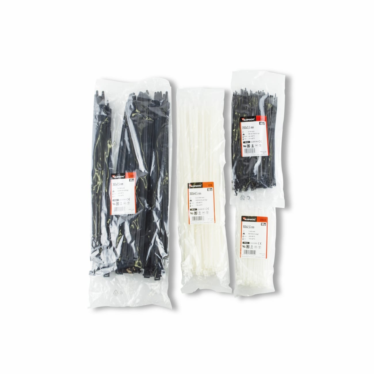 Fascette per cablaggio standard in poliammide 6.6 ELEMATIC