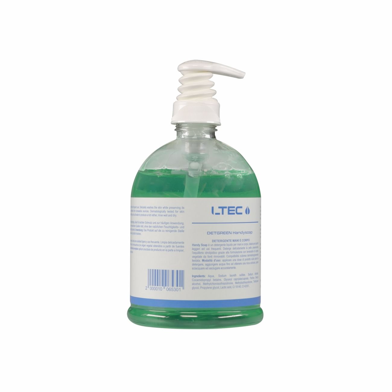Hand-wash liquid with dispenser LTEC DETGREEN HANDYSOAP