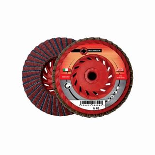 Dischi lamellari con supporto in plastica e tela abrasiva in zirconio e corindone WRK RED DRAGON PLASTICA